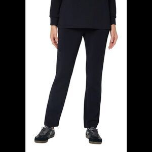Belle by Kim Gravel Women's ScubaLuxe Straight Leg Pants Black - Regular